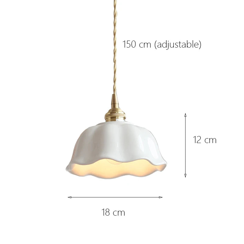 Color Nordic Pendant Light Lamp Glass Design Deco Led Hanging Light Fixtures Bedroom Modern Copper Japanese Luminaire Suspension