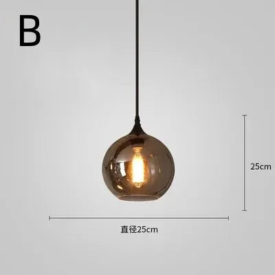 Postmodern Grey Glass Led Pendant Lights For Kitchen Hanging Lamp Dining Room Home Decor Loft Suspension Lighting Luminaire