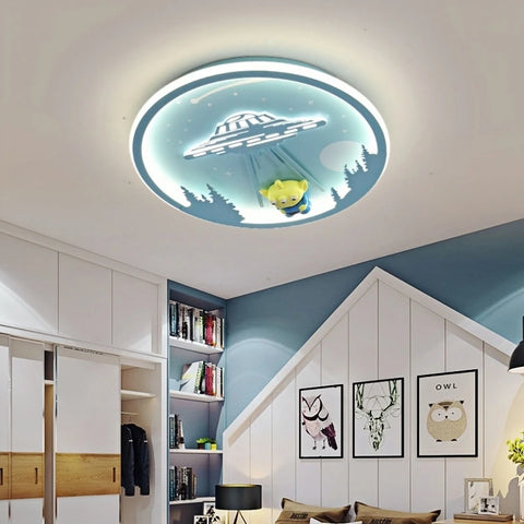 Rocket LED Ceiling Lamp Children Room Bedroom Study Bedroom Light Fighter Modern Lighting Lustre Indoor Home Decoration Lighting